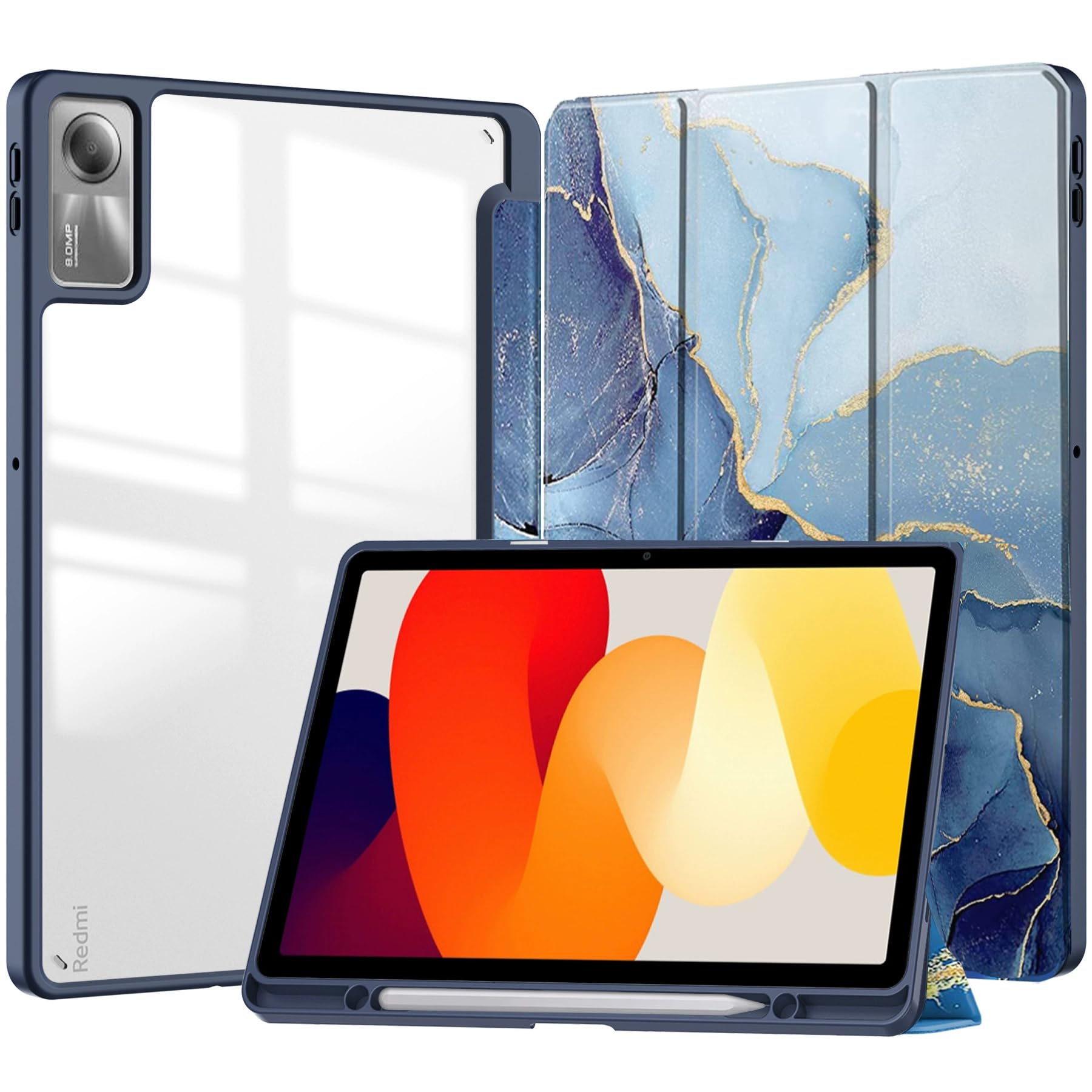 【美品】Xiaomi Redmi Pad SE 11インチ 128GB　カバー付 Redmi Pad SE Case, 11 inches, Xiaomi Redmi Pad SE Case, Pen Holder